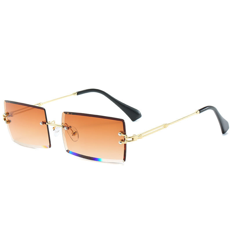 Gafas de sol cuadradas de borde de corte sin marco de PC al por mayor